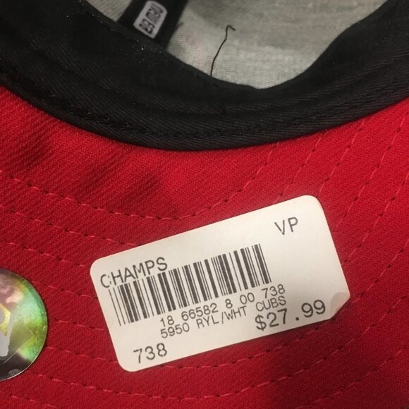 59FIFTY Chicago Cubs Two Tone White Blue C Patch Wool Baseball Hat Cap 7 3/8 NEW - Picture 9 of 13